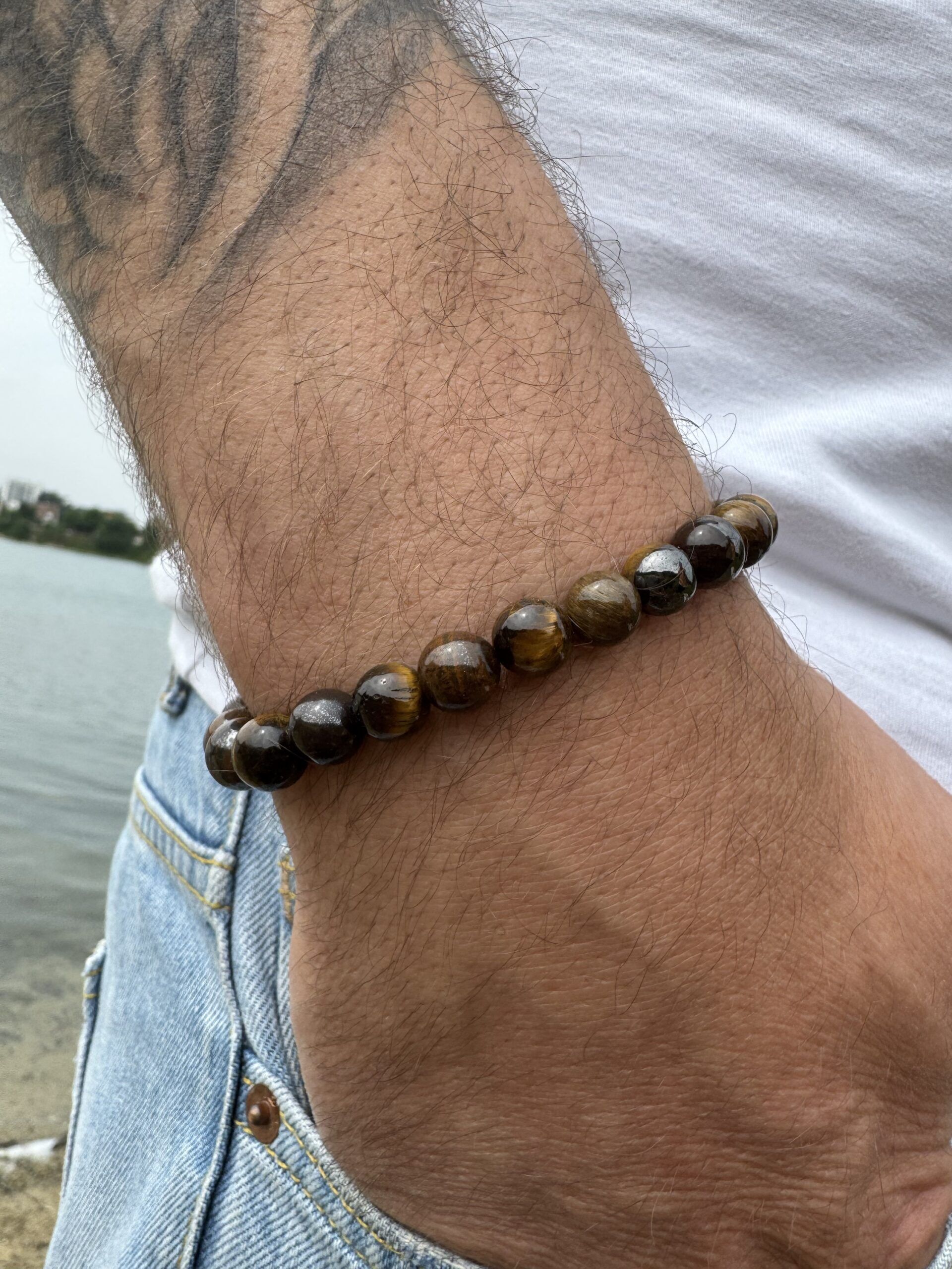 Bracelet pierre ronde en pierre naturelle – Image 5