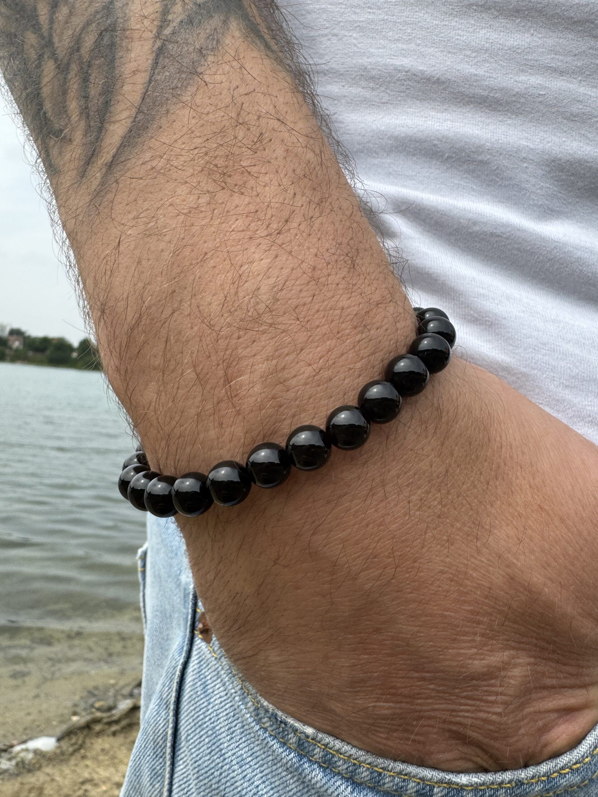 Bracelet pierre ronde en pierre naturelle – Image 3