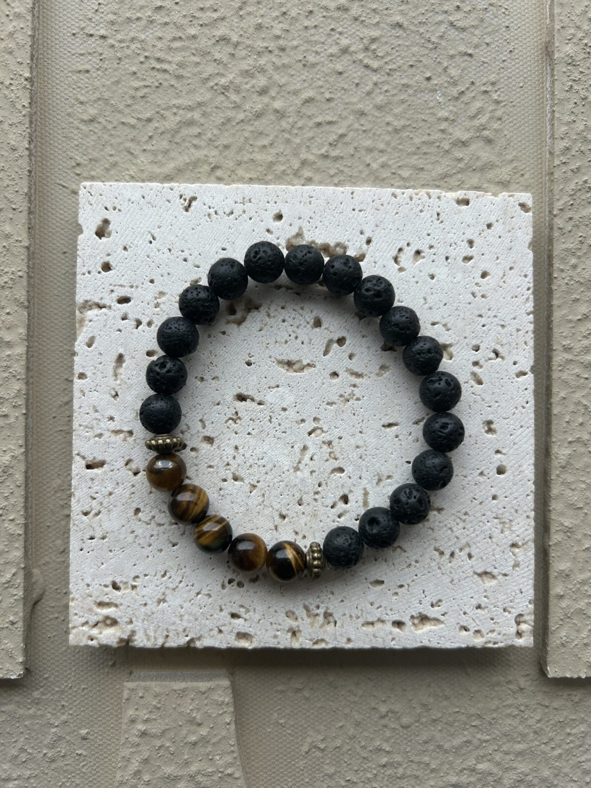 Bracelet pierre naturelle avec pierre de lave – Image 2