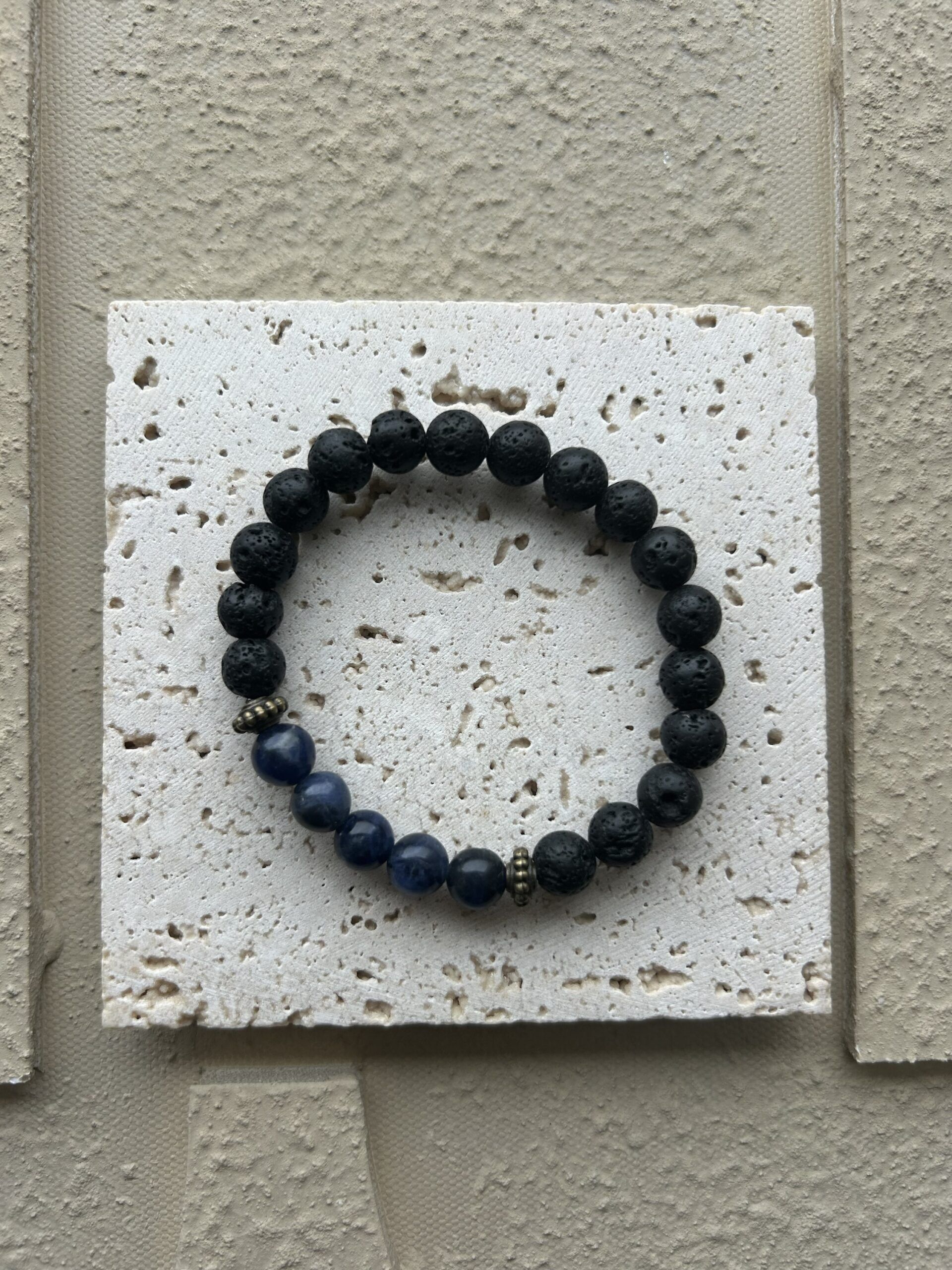 Bracelet pierre naturelle avec pierre de lave – Image 3